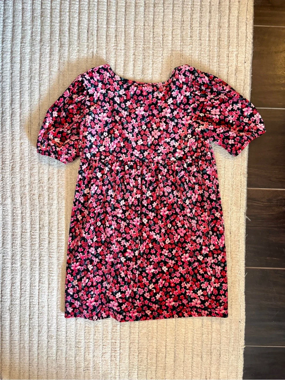 Old Navy Girls' Pink Floral Short-Sleeve Dress